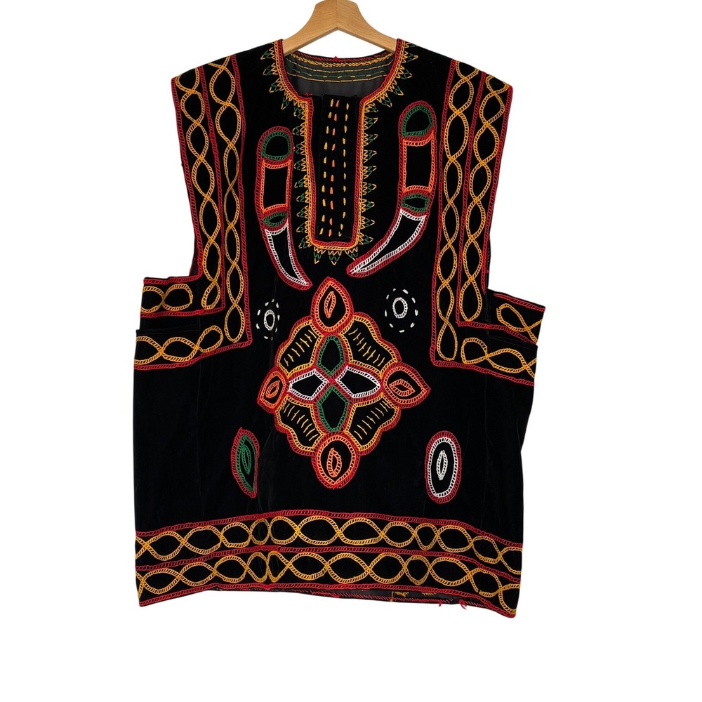 Handmade Toghu Traditional Bamenda Ndop Tunic African Wear Bamenda Festive M/L - Picture 1 of 10